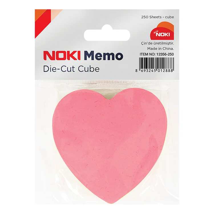 Noki Memo Kalp Şekilli 5 Renk 250li No:12356-250