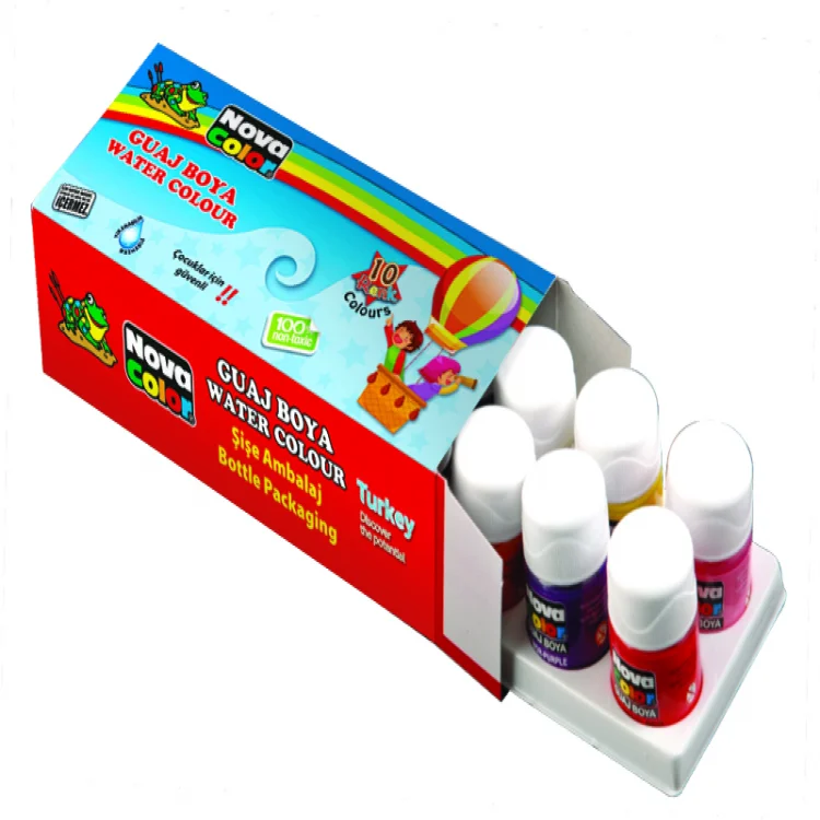 Nova Color Nc-114 Guaj Boya Şişe 10lu Takım 25 Ml