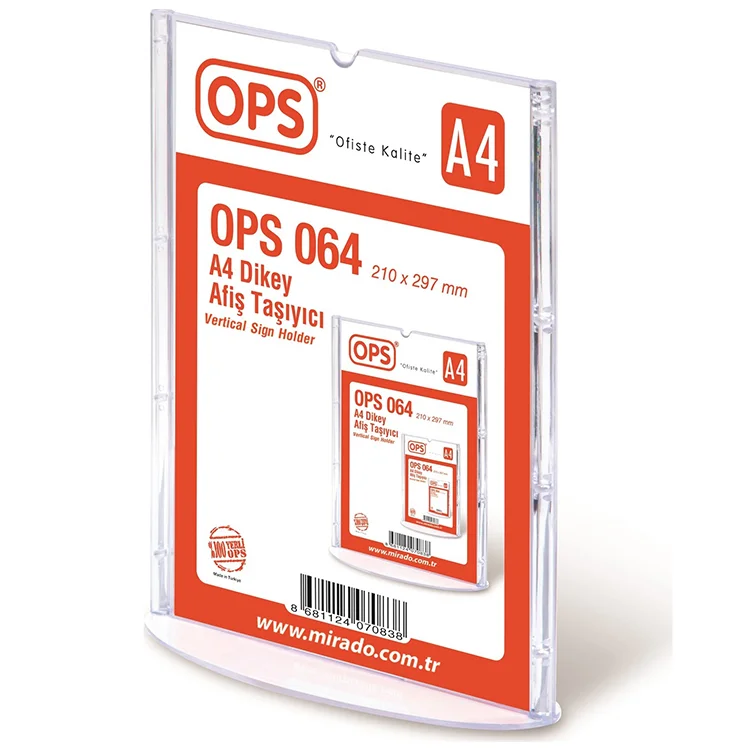 Ops A4 T Tipi Dikey Afiş Taşıyıcı Dp064