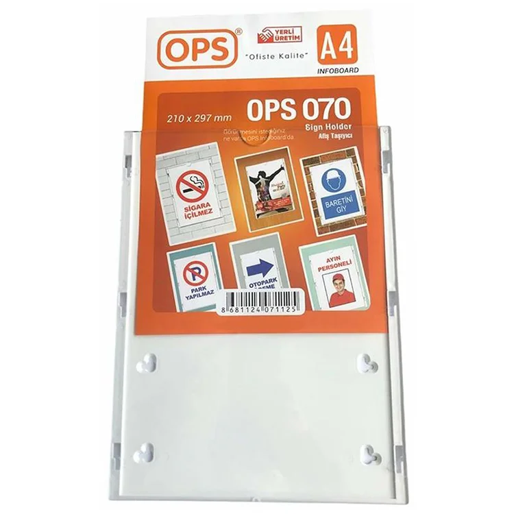 Ops Dp 070 A-4  Duvar Tipi Afiş Taşıyıcı