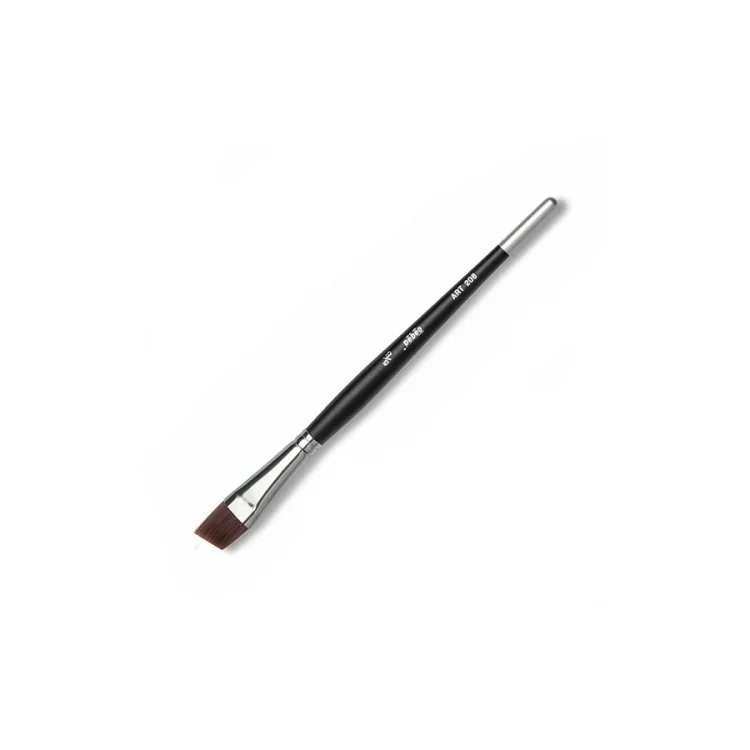 Pebeo Sentetik Kıl Fırça Yan Kesik Siyah Kısa Sap 208/1-4