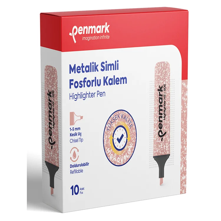 Penmark Fosforlu Kalem Metalik Simli Bronz Penmarkhs50514