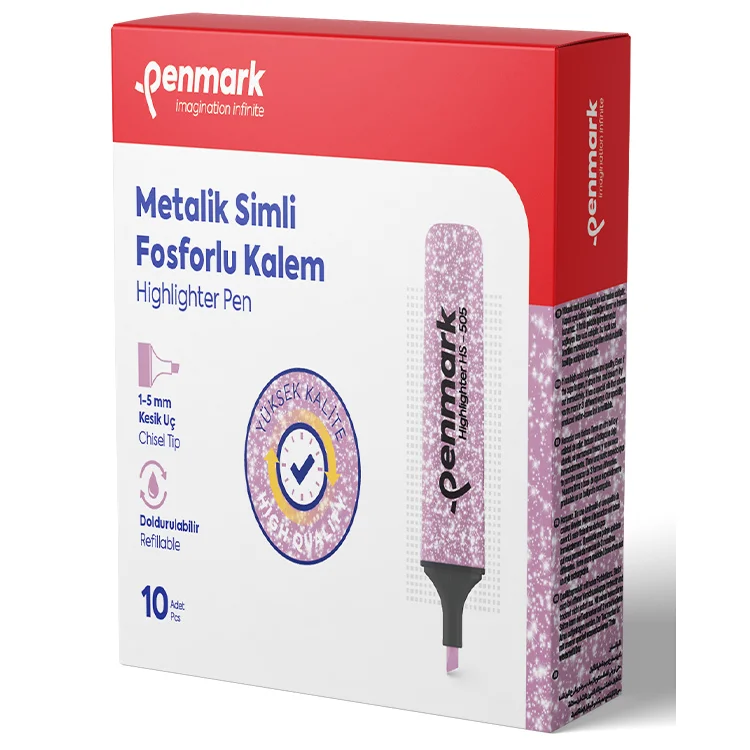 Penmark Fosforlu Kalem Metalik Simli Turkuaz Penmarkhs50515