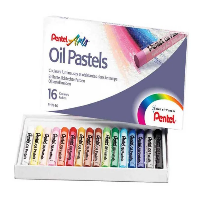 Pentel 16 Renk Yağlı Pastel Boya Phn16