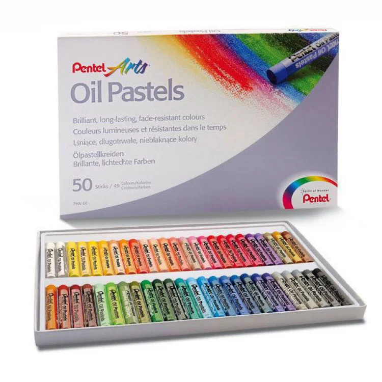 Pentel 50 Renk Yağlı Pastel Boya Phn50