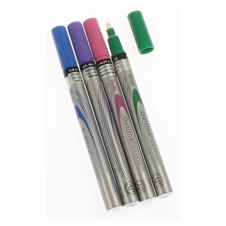 Pentel Msp60-zd Arts Kontür Markörü Yeşil/gümüş