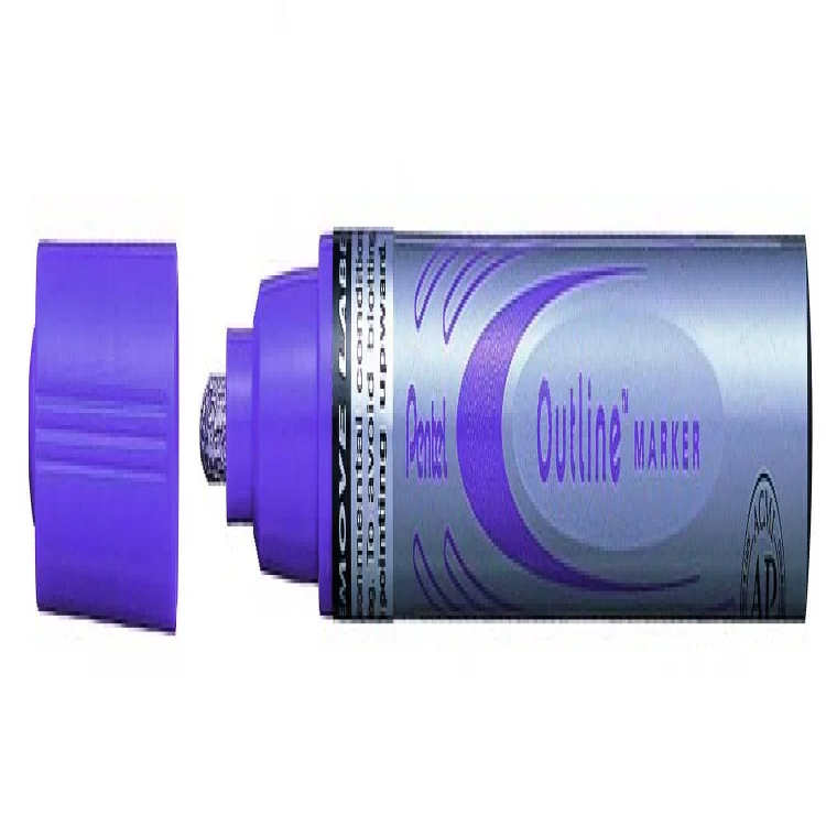 Pentel Msp60-zv Arts Kontür Markörü Mor/gümüş