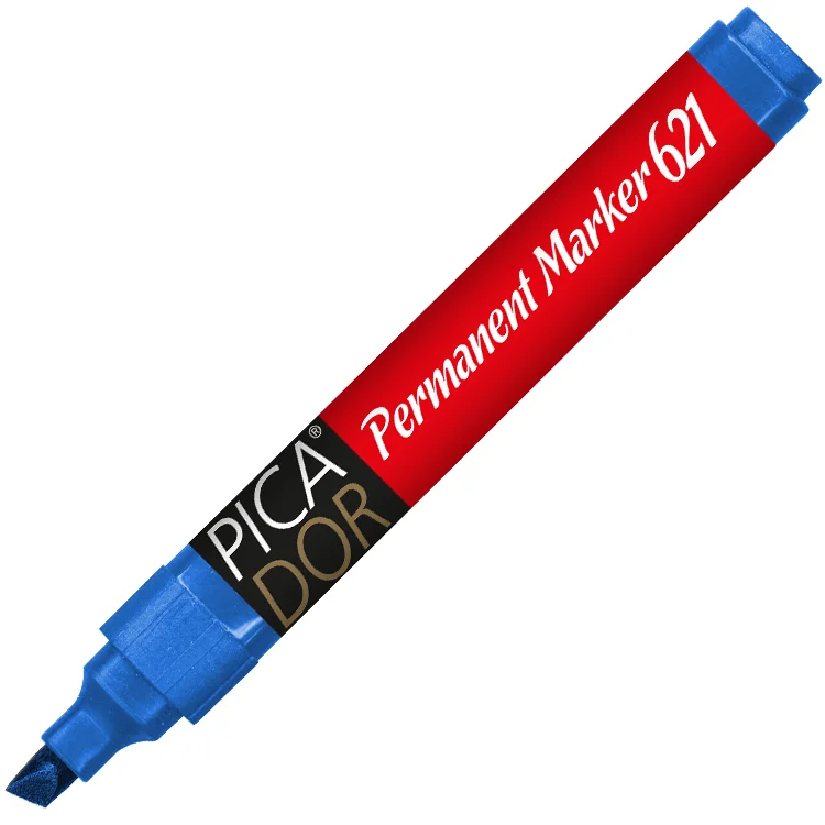 Picador Permanet Kalem 621 Doldurulabilir Set Kesik Uç 25 Ml Mavi