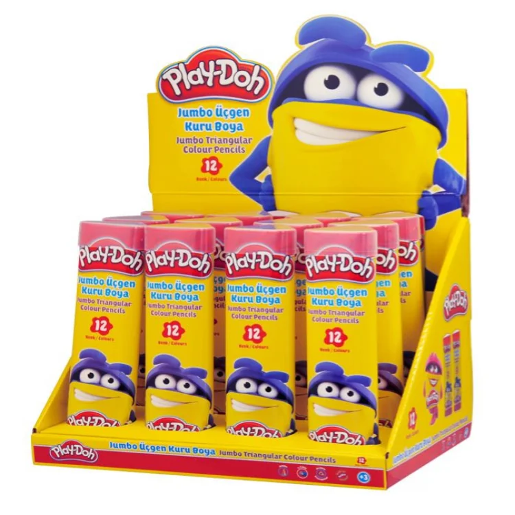 Play Doh Play-ku006 12 Renk Jumbo Üçg.kuruboya Tüp