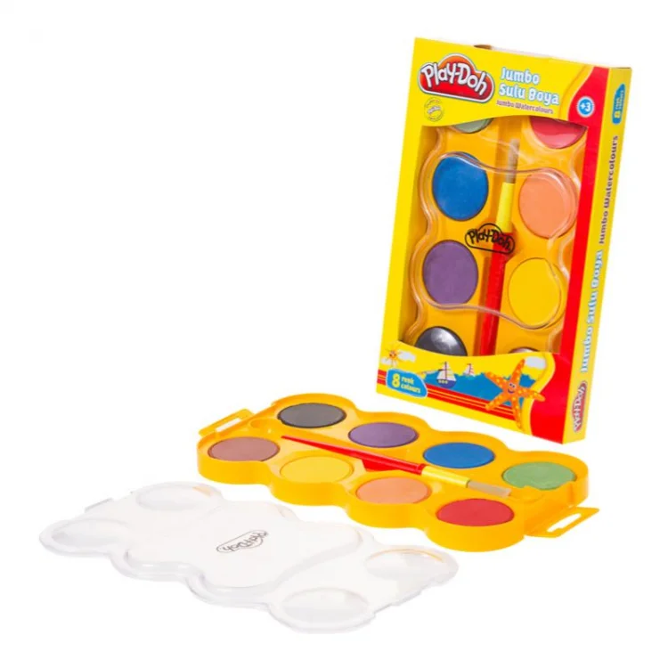 Play Doh Play-su005 8 Renk Jumbo Suluboya 40mm