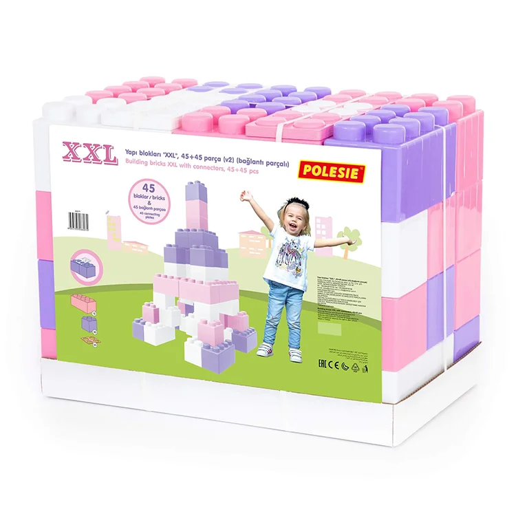 Polesie Lego Yapı Blokları Xxl 45+45 Parça Bağlantılı 68071
