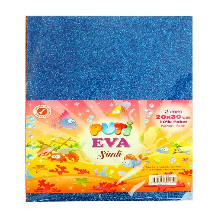 Puti Eva A4 Simli 10lu Karışık Renk 1130