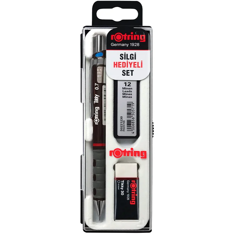 Rotring Versatil Kalem Tikky Set 0.7 Mm Bordo 55117