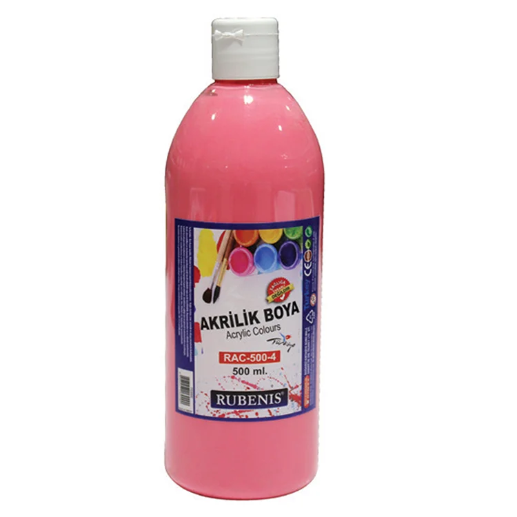 Rubenis 500 Ml Şişe Akrilik Boya-pembe Rac-500-4