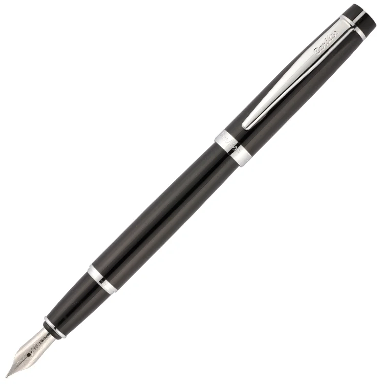 Scrikss 38 Dolma Kalem Siyah Krom Lüks Kutuda M Uç