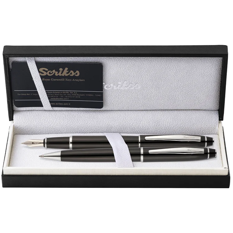 Scrikss Dolma + Tükenmez Kalem 35 İkili Set Siyah