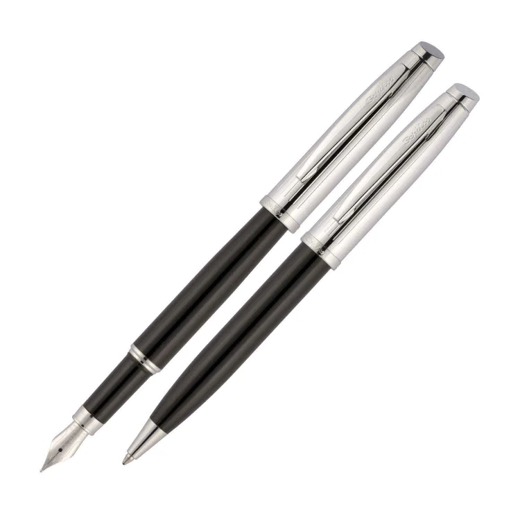 Scrikss Dolma + Tükenmez Kalem 39 İkili Set Siyah Krom