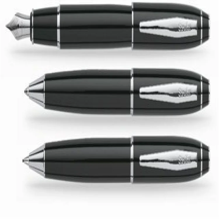 Scrikss Dolma + Tükenmez + Versatil Kalem 35 Üçlü Set Takım Siyah