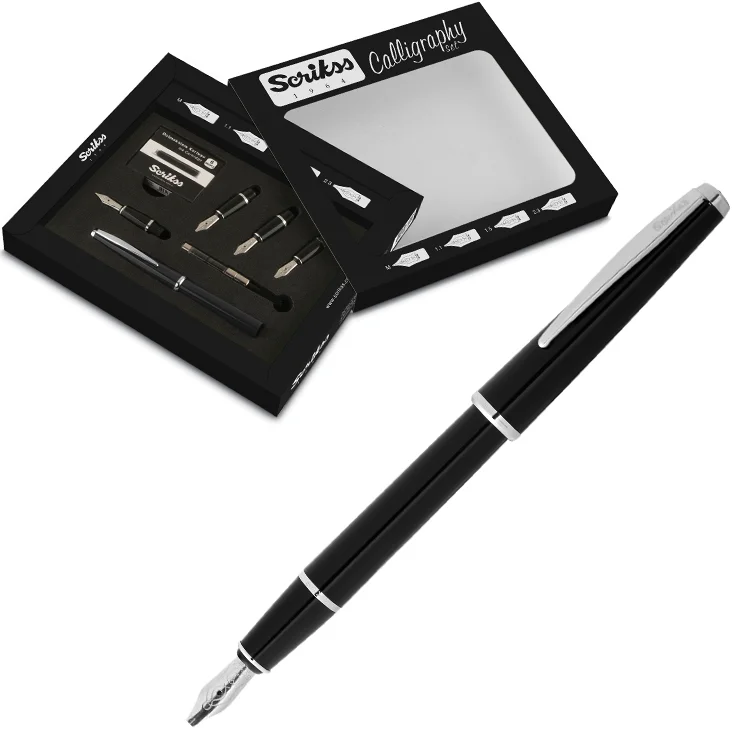 Scrikss Kaligrafi Kalem 33 Set Siyah