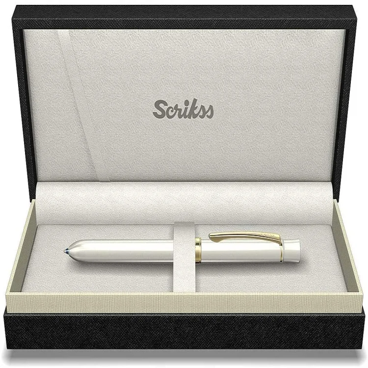 Scrikss Multifonksiyon Kalem 93 Trio Beyaz Altın 93053a