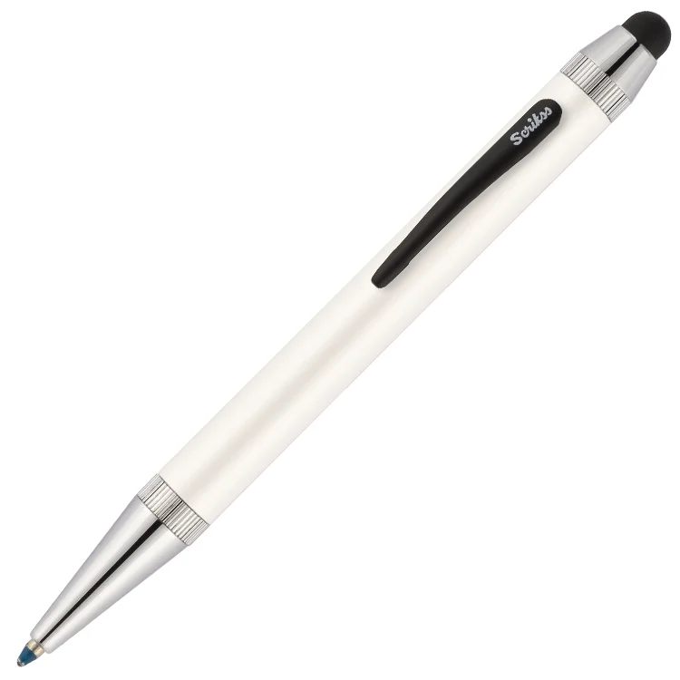 Scrikss Tükenmez Kalem Smart Pen İnci Beyazı Şeffaf