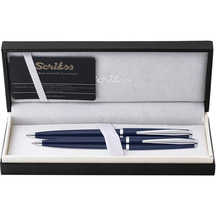 Scrikss Tükenmez + Versatil Kalem 33 Takım Lacivert