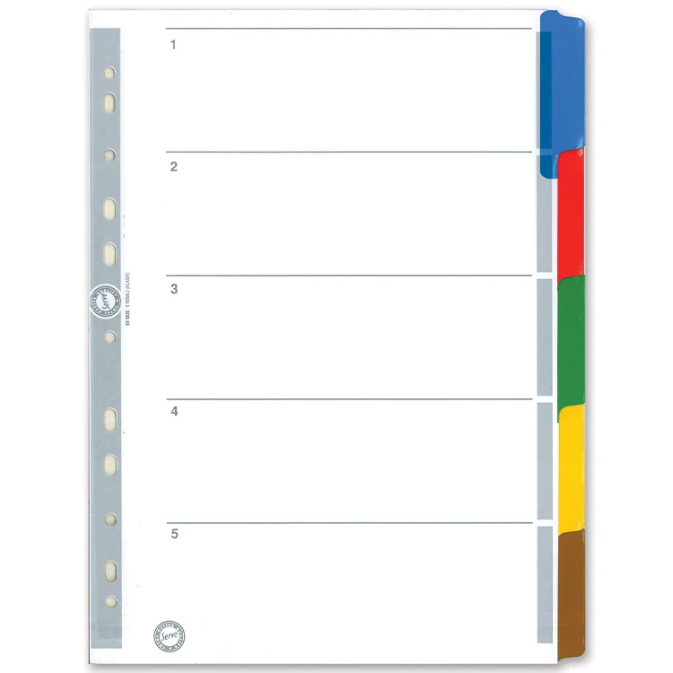 Serve Sv-5520-k Karton Ayraç 5 Renkli A4