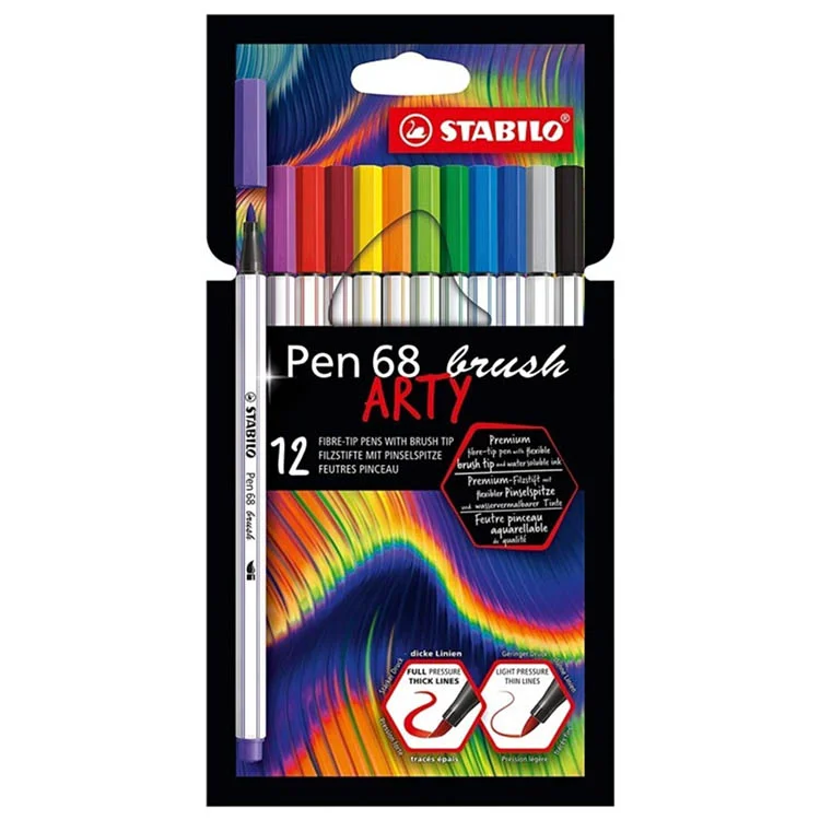 Stabilo Pen 68 Brush Arty 12li Keçe Uçlu Kalem 568/12-21-20 51000862
