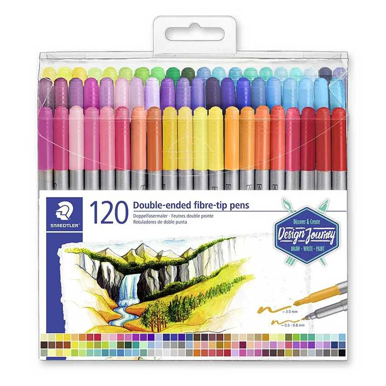 Staedtler 3200 Tb120 Staedtler Çift Taraflı Keçeli Kalem 3.0 -0.8 Mm 120li