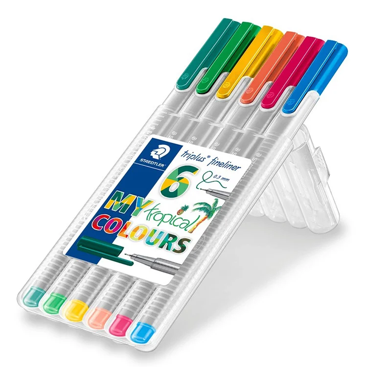 Staedtler 334 Sb6cs4 Triplus Finerliner 0.3 Mm Tropikal Renkler 6lı Set