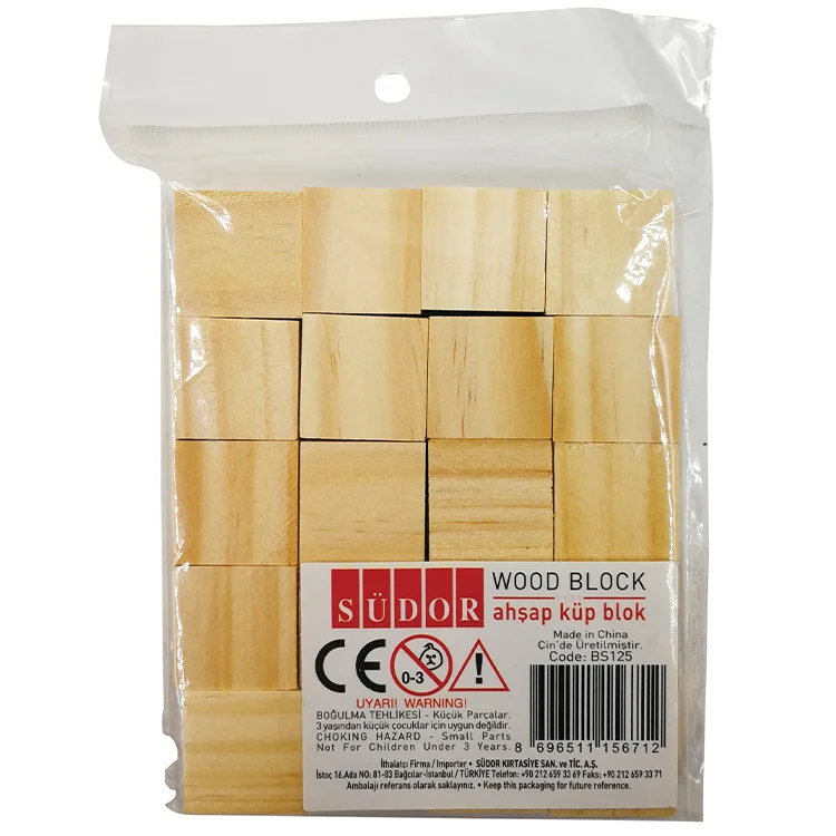 Südor Ahşap Küp Blok 20li Naturel Bs125
