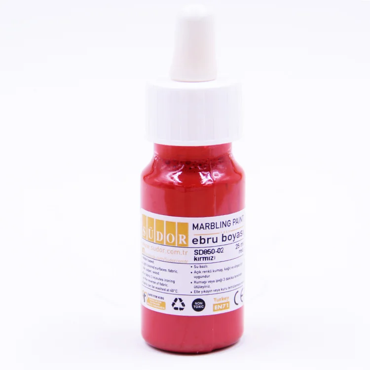 Südor Ebru Boyası 25 Ml Kırmızı Sd850-02