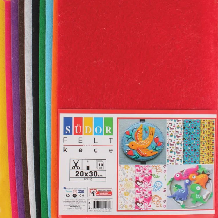Südor Keçe 20*30 Cm 10 Renk 180 Gr Sk-37