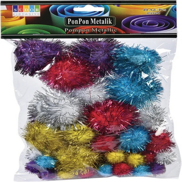 Südor Ponpon Metalik 15-25-38 Mm 40  Ss13-2