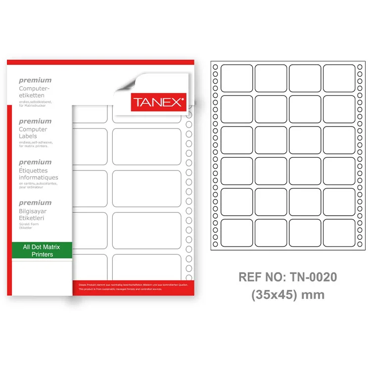 Tanex Bilgisayar Etiketi 35*45 Mm Tn002010