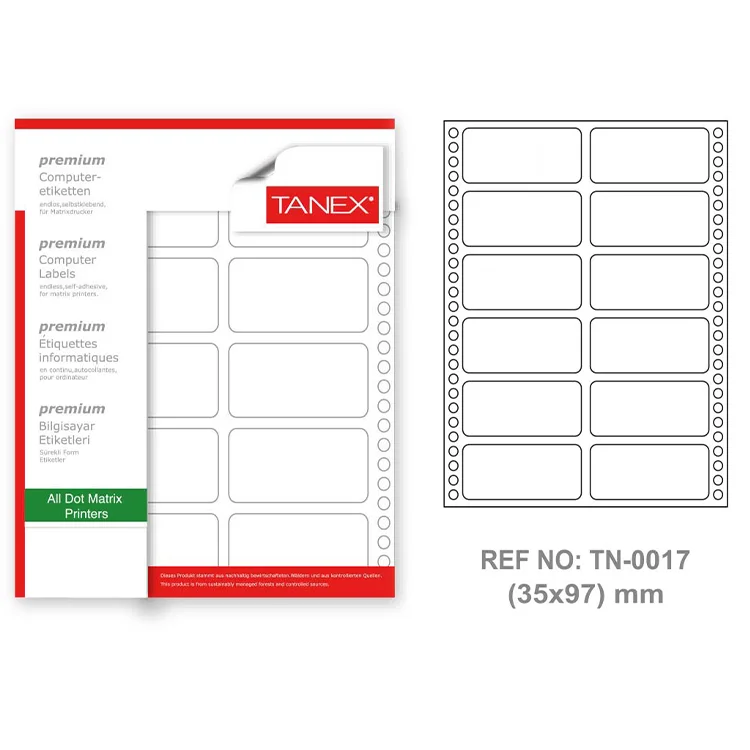 Tanex Bilgisayar Etiketi 35*97 Mm Tn-0017