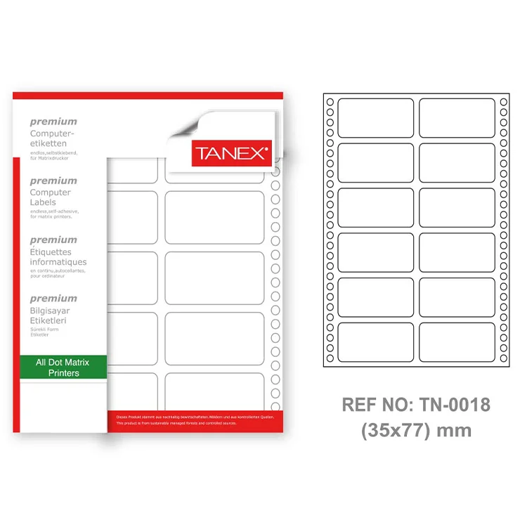 Tanex Bilgisayar Etiketi 35x77 Mm Tn001810
