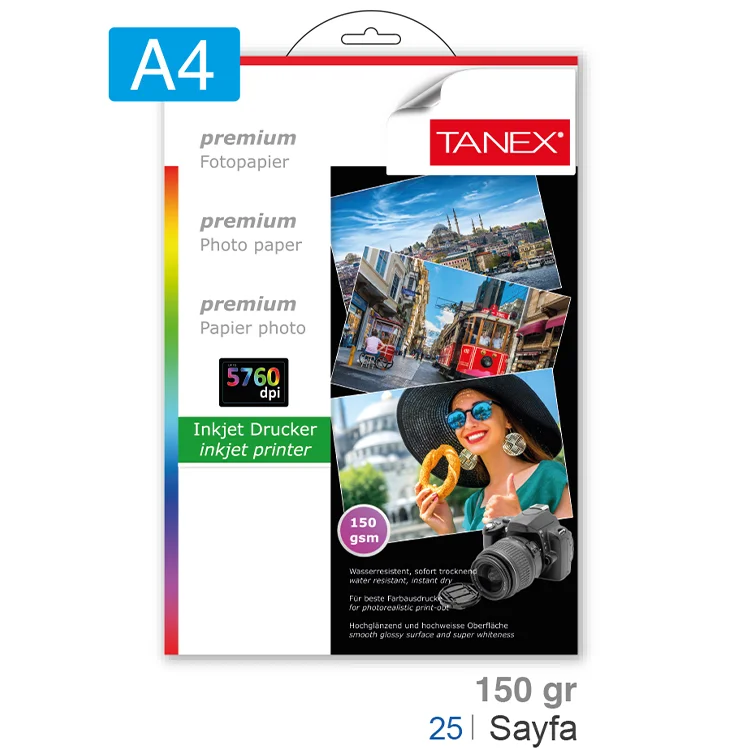 Tanex Fotoğraf Kağıdı A4 25li 150 Gram Fot150a4025