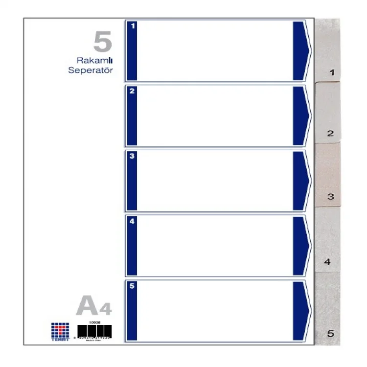 Temat Seperatör 1-5 Rakamlı 10938 10305