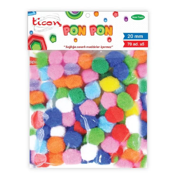 Ticon Ponpon 20 Mm 70li Pastel Renkler 362114