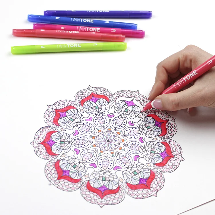 Tombow Twin Tone Markör Parlak Tonlar Seti 12 Renk Lv-t-ws-pk-s12 Bright