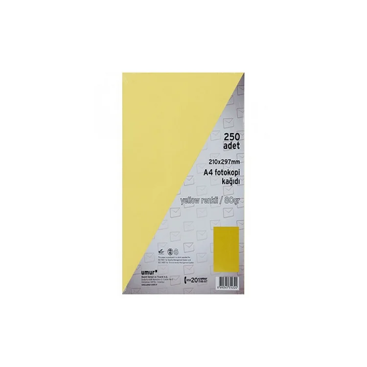 Umur A4 Renkli Fotokopi Kağıdı 250li Yellow 30009254