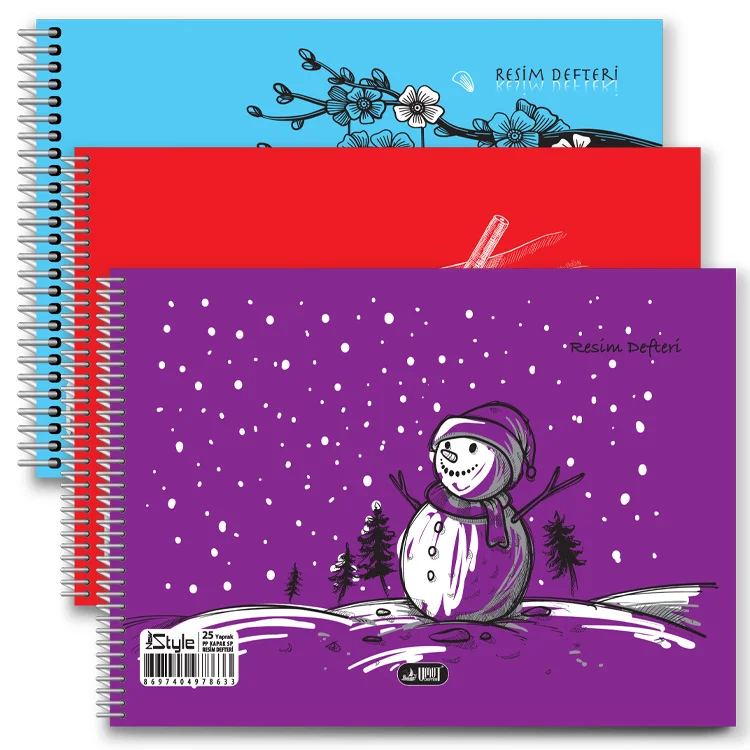 Umut New Style 25x35 Spiralli Pp Kapak Resim Defteri 25yaprak