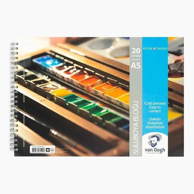Van Gogh Suluboya Bloğu 300gr A5-20 Yp. Spiralli T300a54020