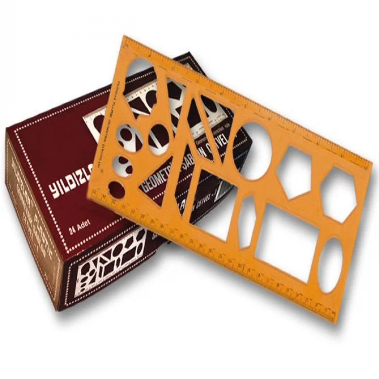 Yıldızlar Cetvel 30 Cm Geometri Şablonu 1.25 Cm 040