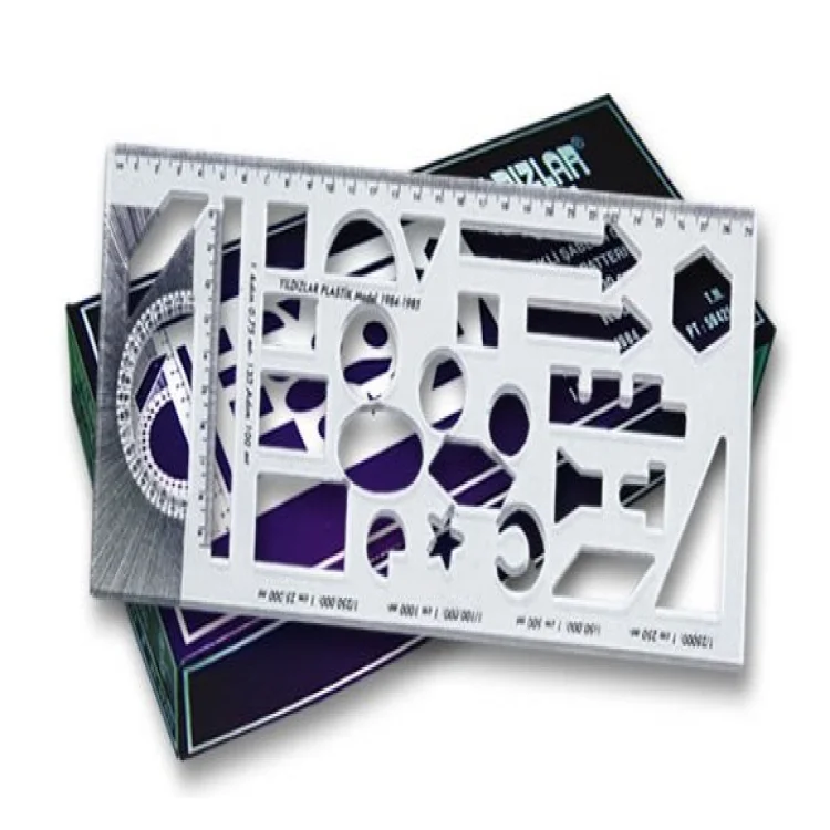 Yıldızlar Cetvel 30 Cm Ölçekli Şablon 007