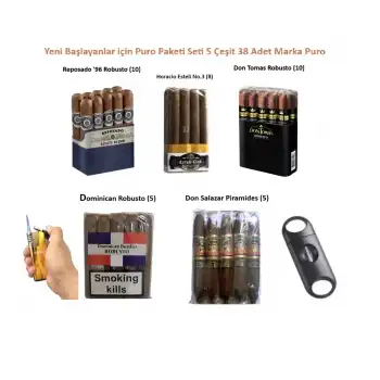 Yeni Başlayanlar için Robusto Puro Paketi Seti 5 Çeşit 38 Adet
