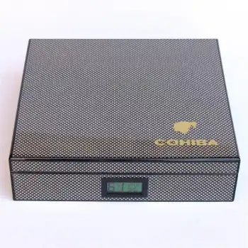 Cohiba Karbon Desenli Humidor Puro Kutusu