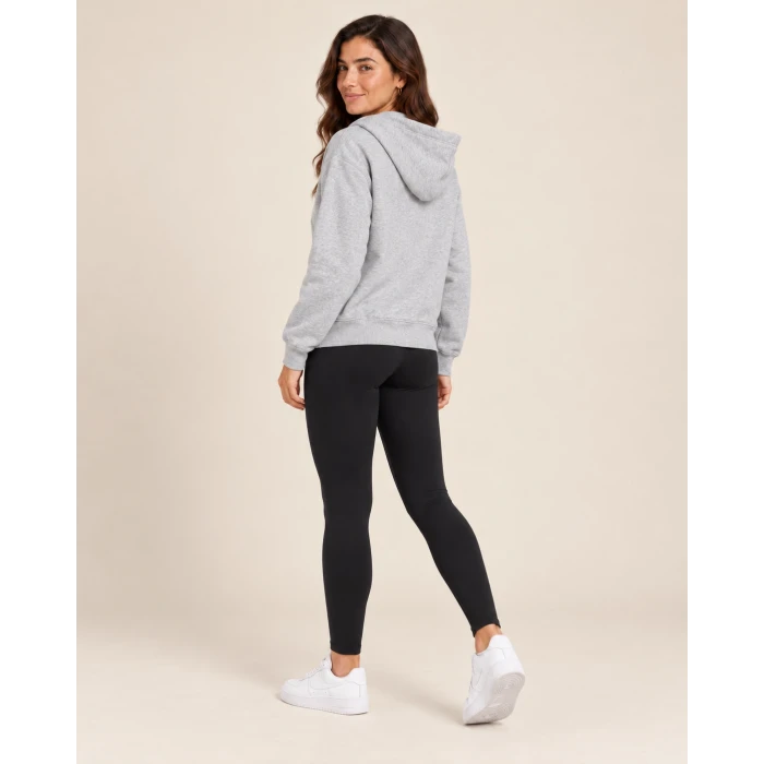 Üç İplik Kapüşonlu Fermuarlı Sweatshirt