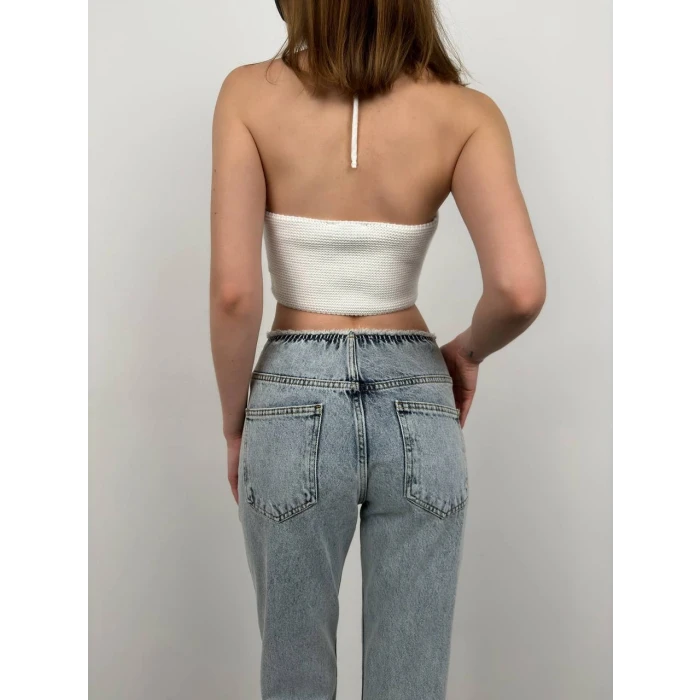 Nora Yüksek Bel Antrasit Mom Jean